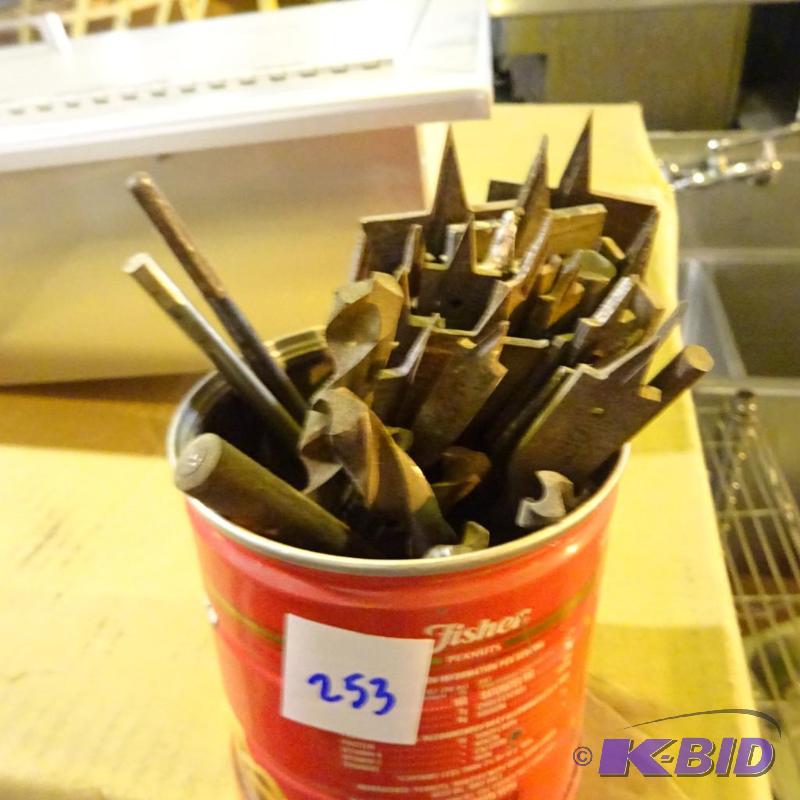 Can of misc drill bits...