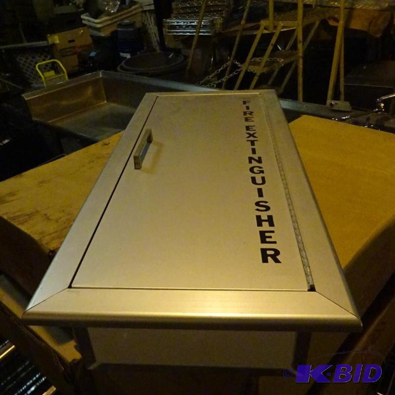 In wall aluminum fire extinguisher cabinet. N...