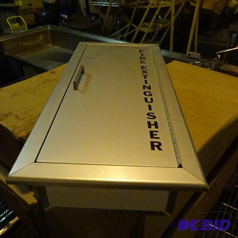 In wall aluminum fire extinguisher cabinet. N...
