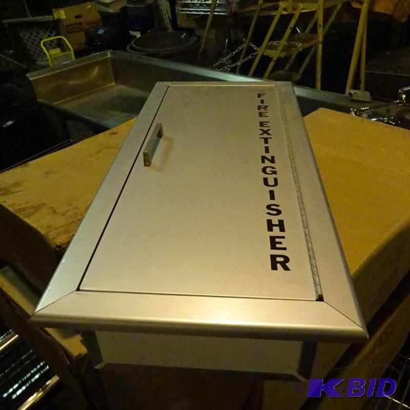 In wall aluminum fire extinguisher cabinet. N...