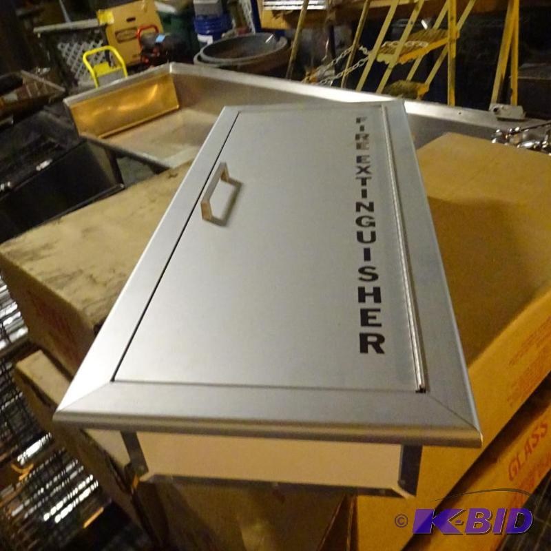 In wall aluminum fire extinguisher cabinet. N...
