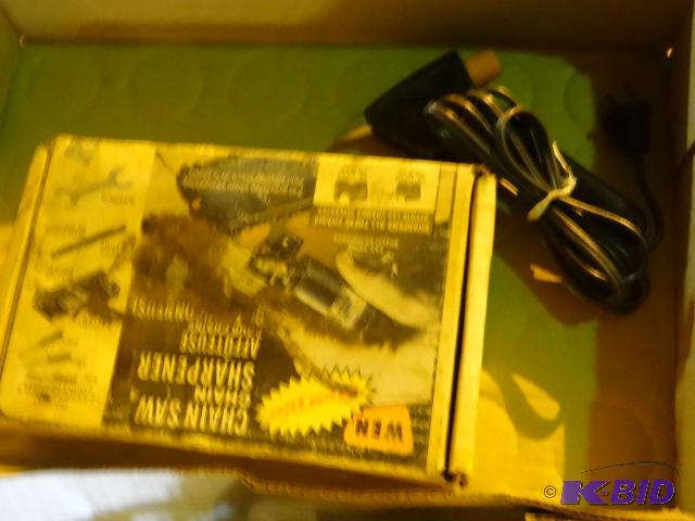 Wen chain saw chain sharpener. Glue gun...