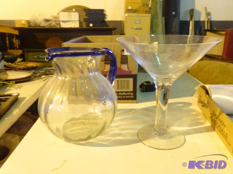 Giant Martini glass and pitcher...
