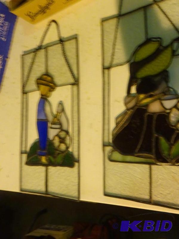 2 stain glass wall decorations...