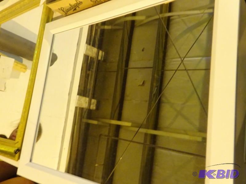 White trim mirror. 23 x 19...
