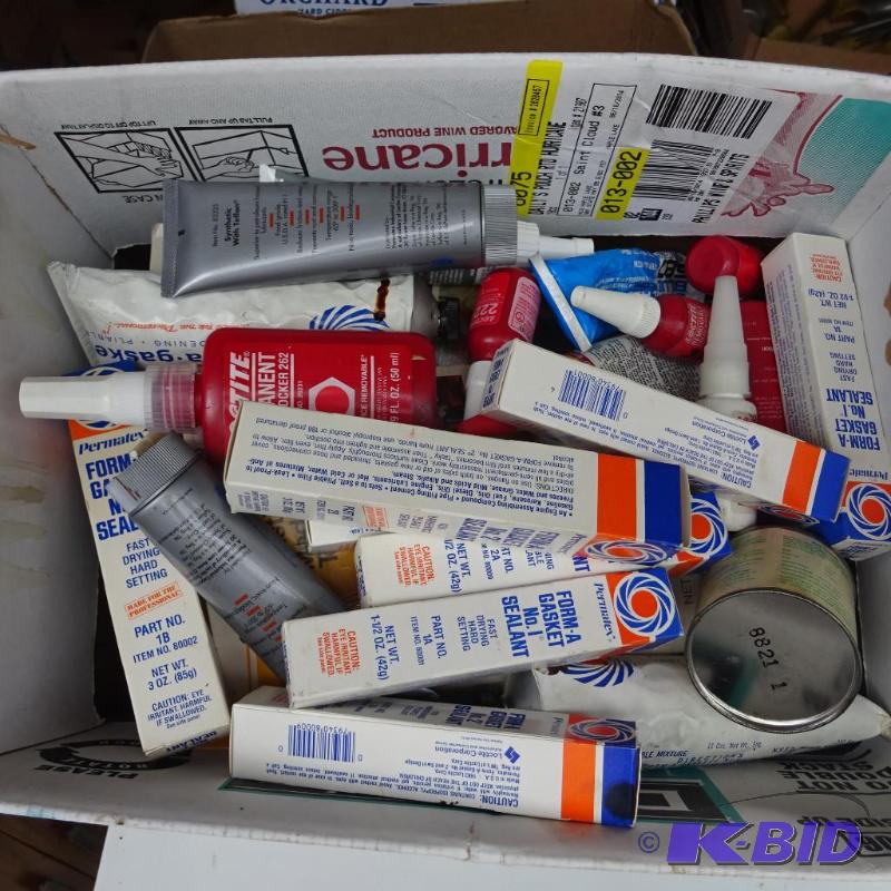 lot 100 image: Misc. Gasket Sealents. Model Toy Glue, Loctit...