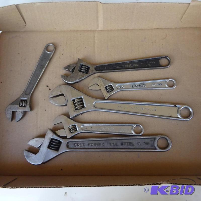 lot 158 image: 5 Adjustable Wrenches...