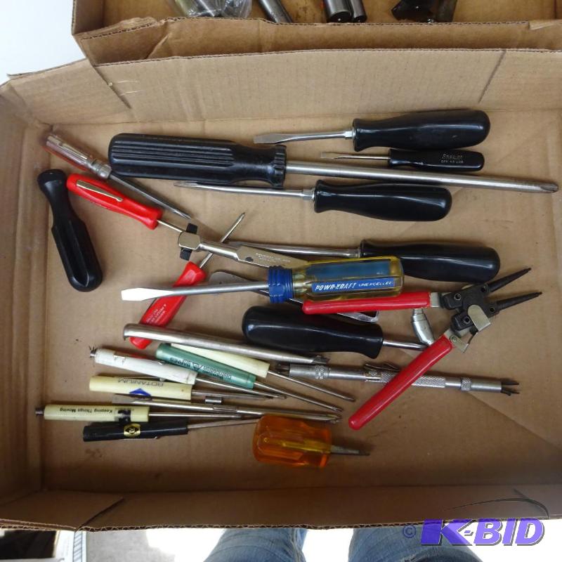 lot 161 image: Misc. Screwdrivers. Snap Ring Pliers...