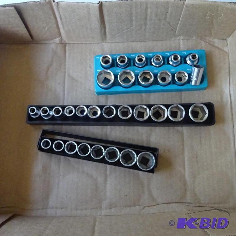 lot 193 image: Metric Socket Sets Qty. 3...
