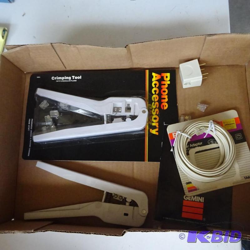 lot 197 image: 2-Crimping Tools and Phone Wire...