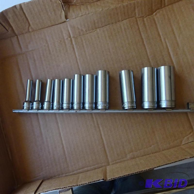lot 219 image: Snap On 38 Drive Deep Sockets...