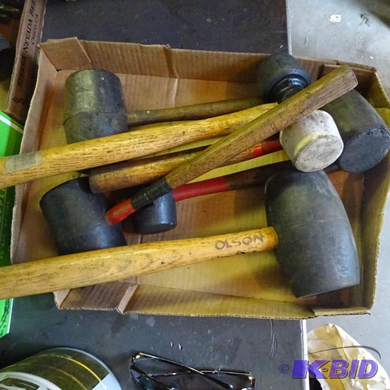 lot 345 image: 6-Rubber Mallets...