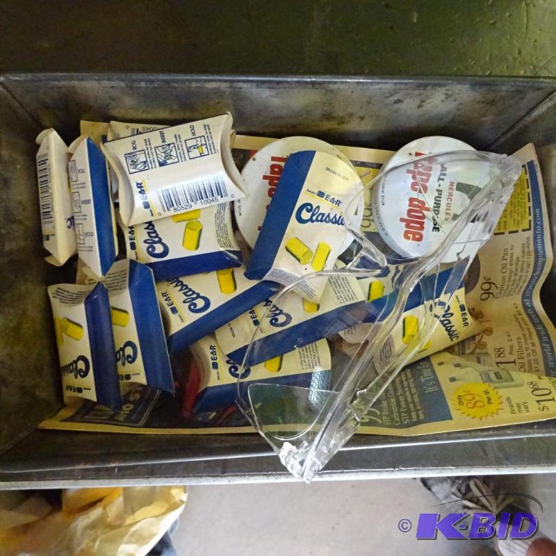 lot 358 image: Tape Dope, Safty Glasses & Misc. Ear Plug...