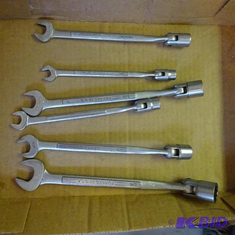 lot 366 image: Craftsman Swivel Head Wrench Set...