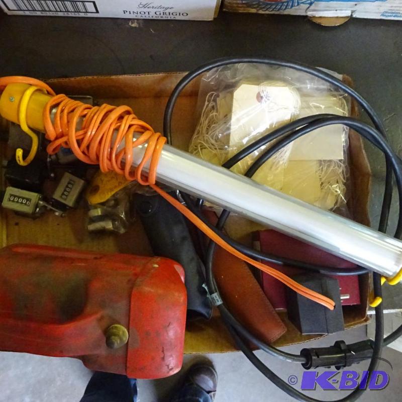 lot 373 image: Shop Light, Tags, Mechanical Counter...