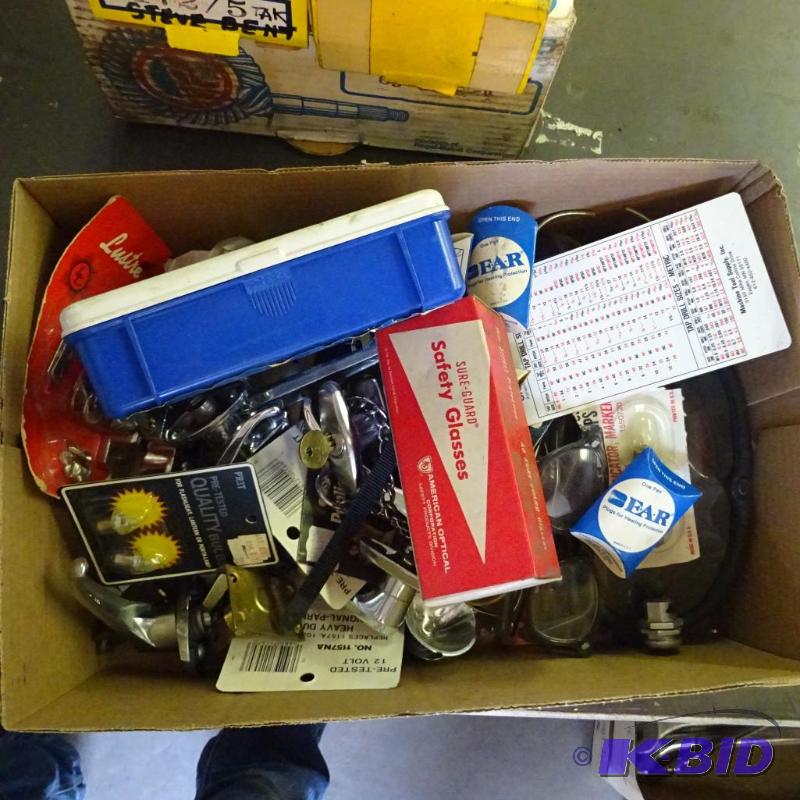 lot 394 image: Misc. Items Saftey Glasses, Garage Door Lock...