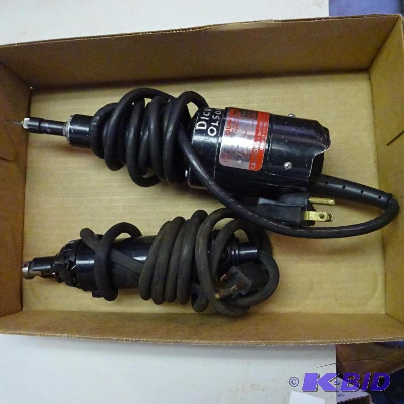 lot 438 image: 2- Electric Hand Grinders...