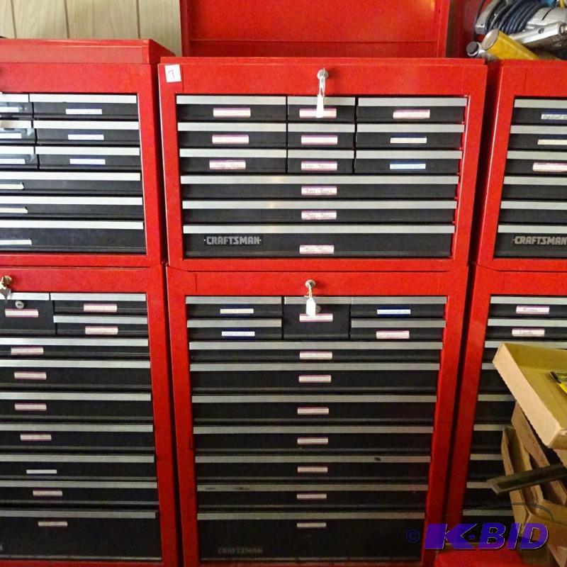 Craftsman 12 Drawer Top Box And 12 Drawer Rol K C Auctions