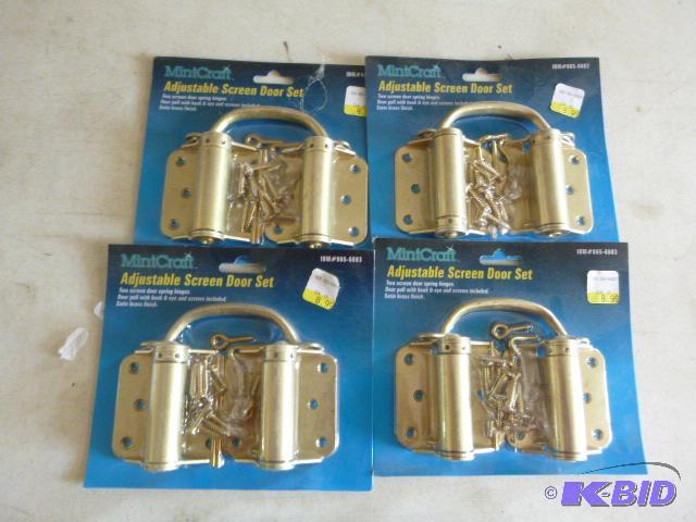 lot 120 image: 4 Sets of MintCraft Adjustable Screen Door Se...