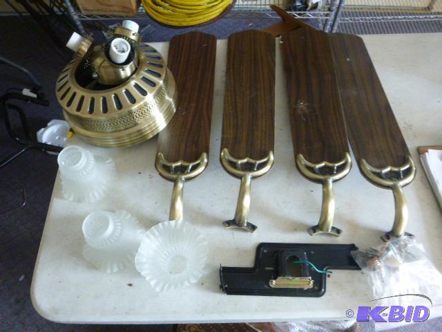 lot 205 image: 4 Blade Ceiling Fan with 3 Lights...