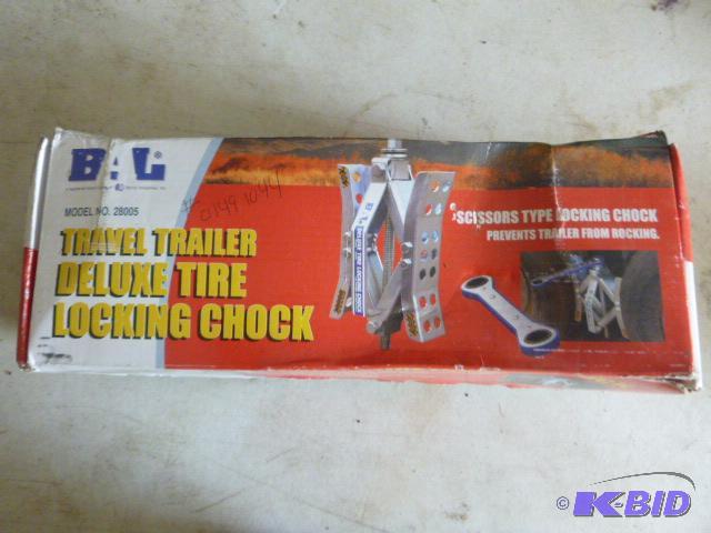 lot 225 image: BAL Travel Trailer Deluxe Tire Locking Chock ...