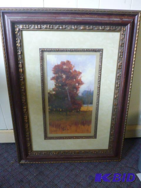 lot 236 image: Scenic Picture with Heavy Frame 35" X 26...
