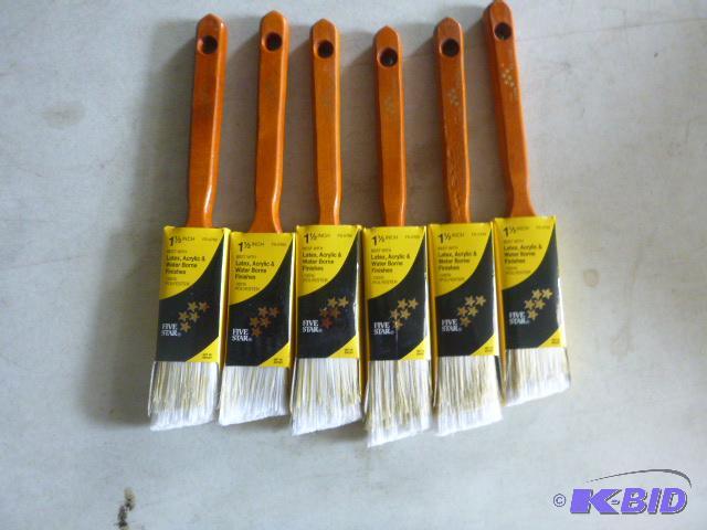 lot 35 image: 6 Five Star 1 12" Paint Brushes...