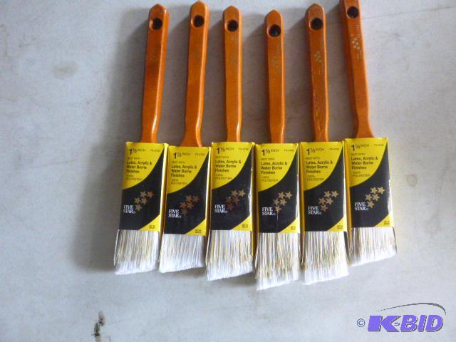 lot 36 image: 6 Five Star 1 12" Paint Brushes...