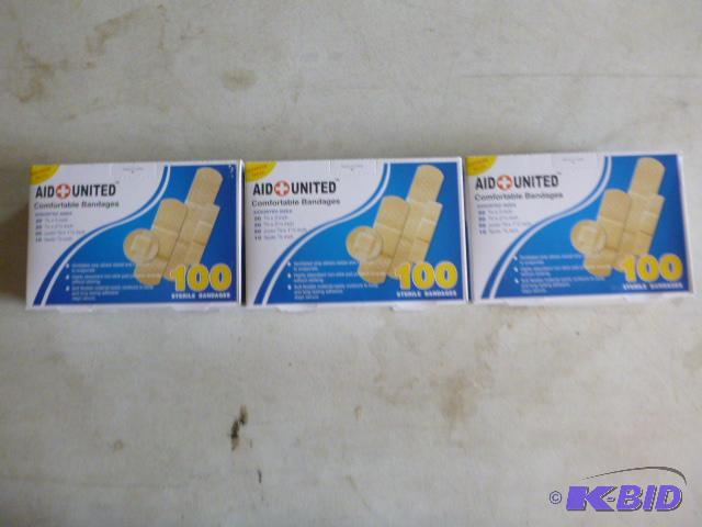 lot 40 image: 3 Boxes of Aid United Comfortable Bandages 10...