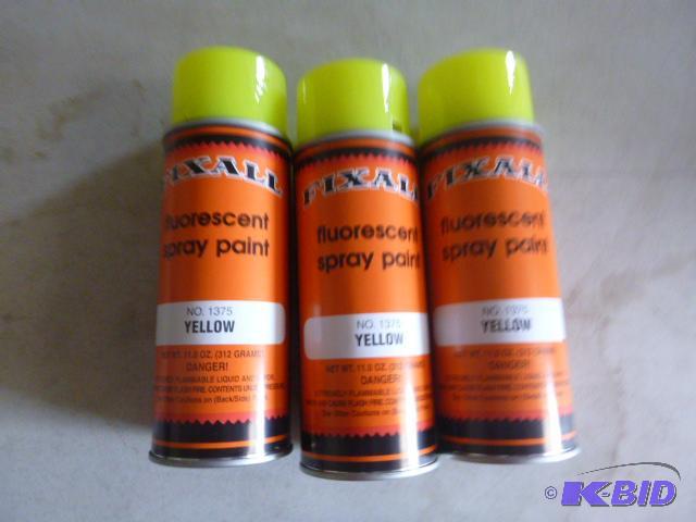 lot 49 image: 3 Cans of Fixall&nbspFluorescent Spray Paint...