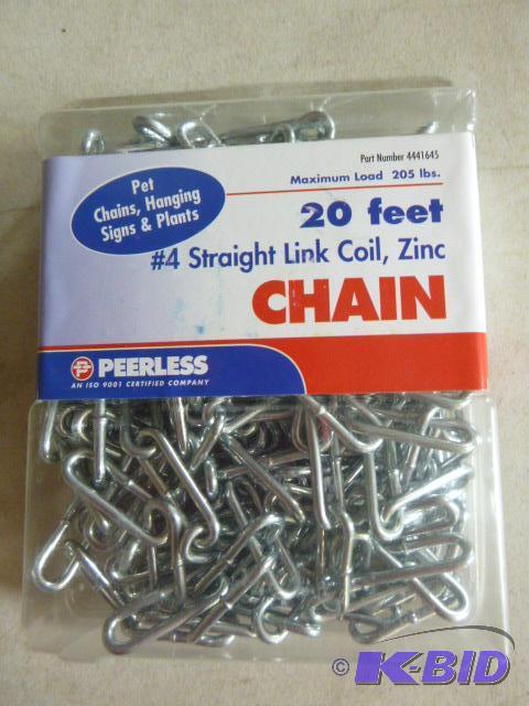 lot 71 image: Peerless 20 Chain #4 Straight link coil...