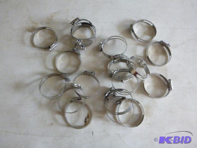 lot 82 image: 20 Stainless Steel Steel Clamps...