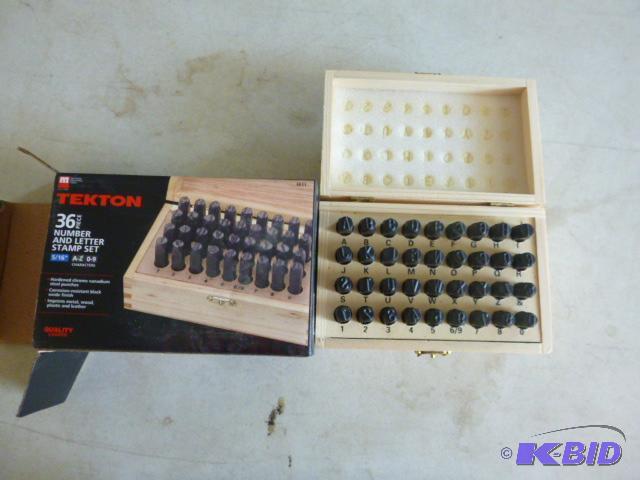 lot 86 image: Tekton 36 Piece Number and Letter Stamp Set 5...