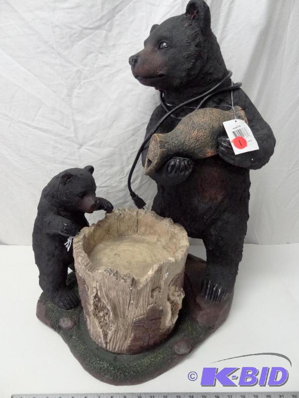 Bear fountain, 29 inches high....
