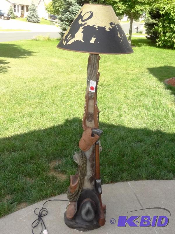 Western floor lamp - 59 inches high....