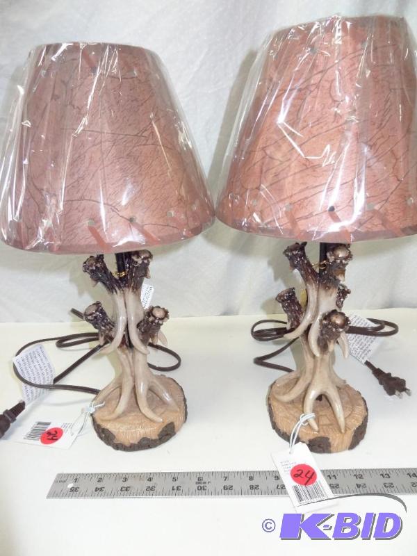 Pair of antler lamps....