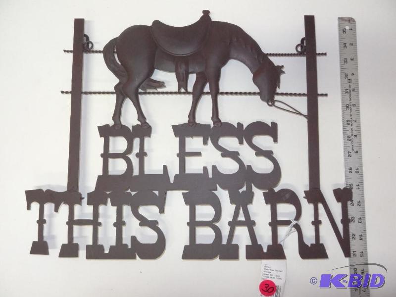 Bless This Barn Metal Sign