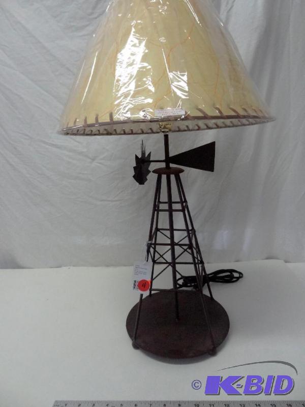 Windmill lamp - 28 inches high....