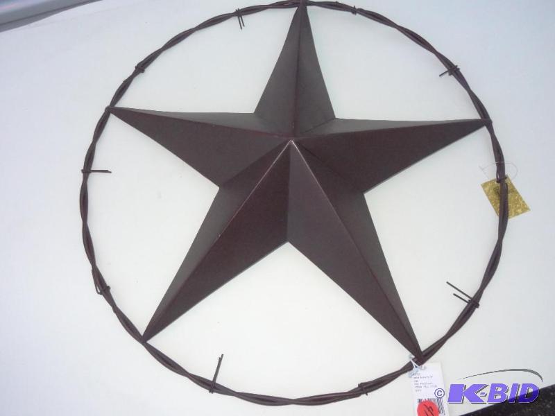 Metal&nbsp barbwire star, 24 inch diameter....