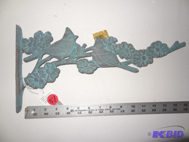 Metal floral cardinal plant hanger, 15 inches...