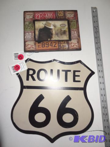 License plate&nbsp 4 x4 frame and Route 66 s...