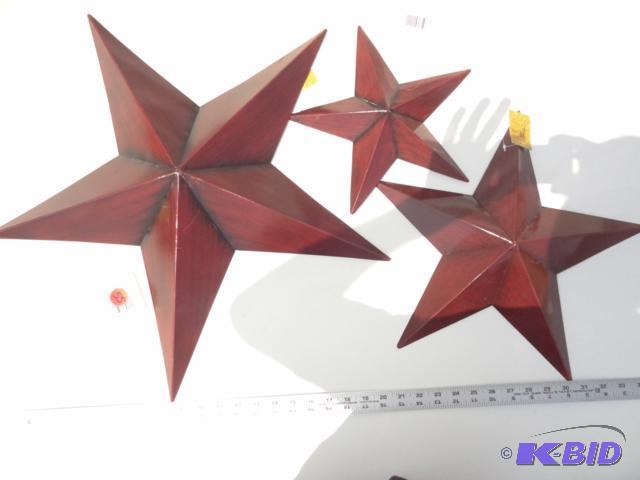 Three red stars, 11, 15 and 23 inches....