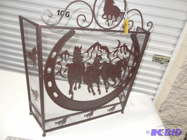 Metal horse fire place screen....
