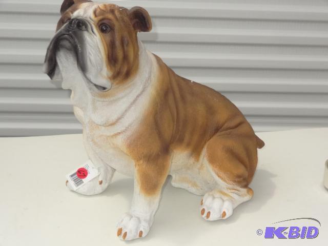 Bulldog statue, 17 inches high....