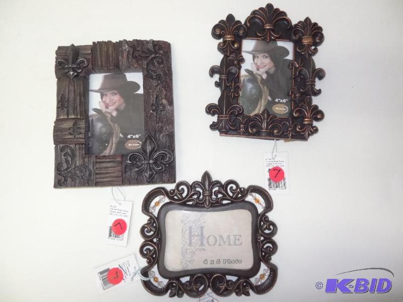 Three 4 x 6 fleur de lis frames....
