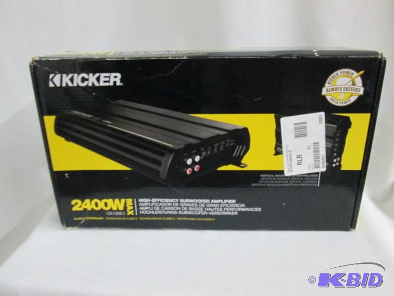 lot 18 image: Kicker 2400 Watt Mono Subwoofer Amplifier