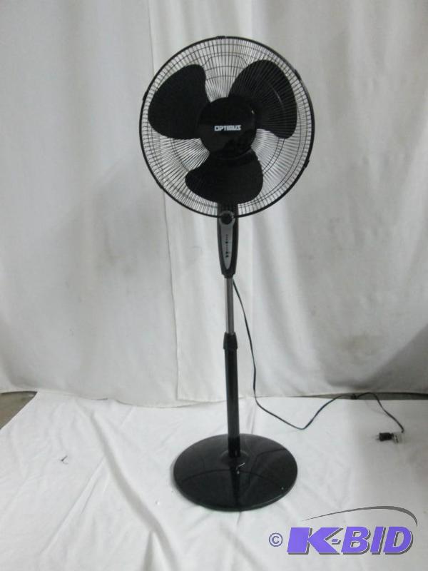 lot 33 image: Optimus 16 Oscillating Stand Fan w Remote