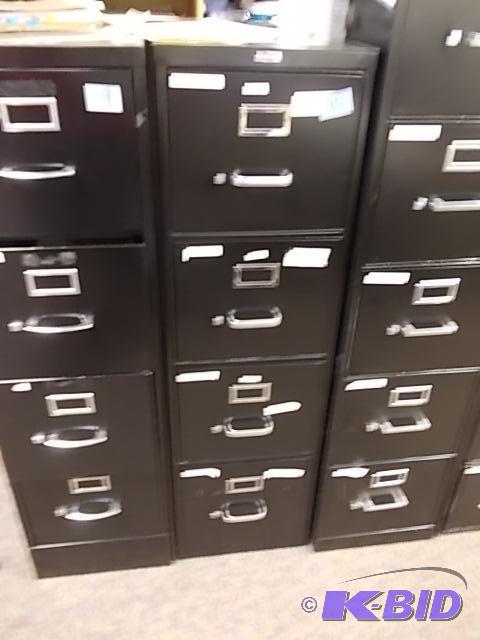 lot 10 image: Black 4-Drawer File...
