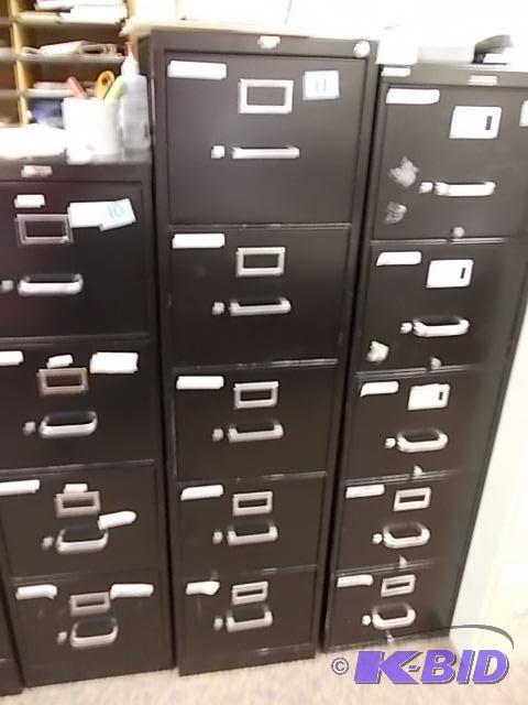 lot 11 image: Black 5-Drawer File...