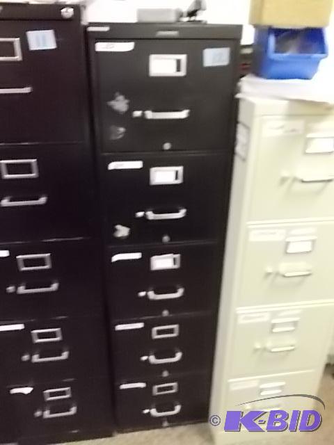 lot 12 image: Black 5-Drawer File...